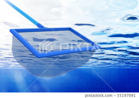 landing net or fishing net with pool 55197091