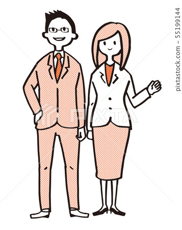 Young men and women businessmen 55199144