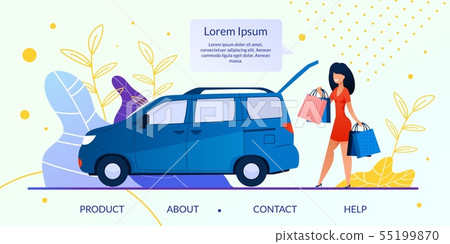 Online Shop, Retail Company Flat Vector Website 55199870