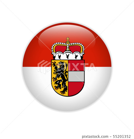Flag of Salzburg state button Flag of Salzburg state button 55201352