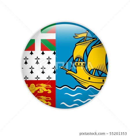 Flag of Saint-Pierre and Miquelon button Flag of Saint-Pierre and Miquelon button 55201353