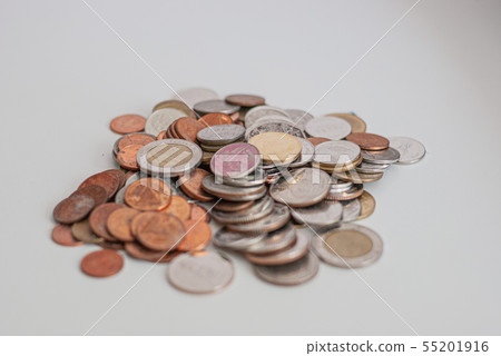 Thai baht coin on white 55201916