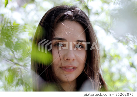 close up portrait of cute girl close up portrait of cute girl 55202075