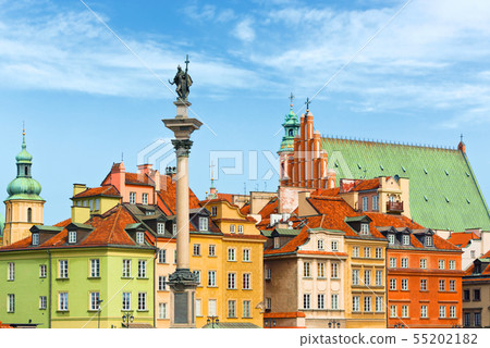 Sigismund's Column in Warsaw city Poland 55202182