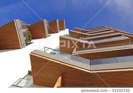 Facade of a modern apartment building. France Facade of a modern apartment building. France 55202530