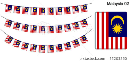 Garrand of Malaysia flag vector data (bunting... - Stock Illustration ...