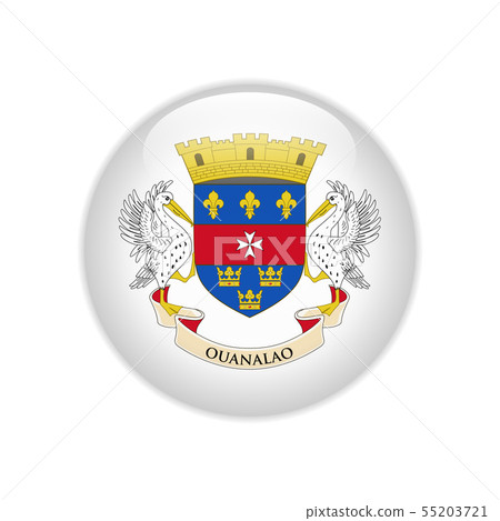 Flag of Saint Barthelemy button Flag of Saint Barthelemy button 55203721