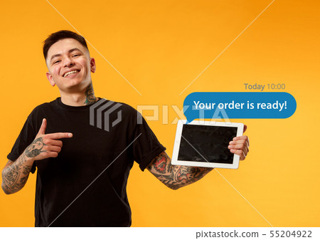 Social media interactions on mobile phone 55204922