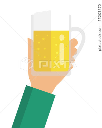 Beer, alcohol hand-held illustration (toast, banquet, drinking party) Beer, alcohol hand-held illustration (toast, banquet, drinking party) 55205870