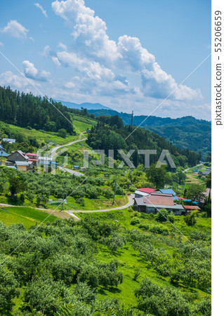 Local emigration image: Mountain village scenery: Summer Ogawa-mura, Kamisuinai-gun Local emigration image: Mountain village scenery: Summer Ogawa-mura, Kamisuinai-gun 55206659