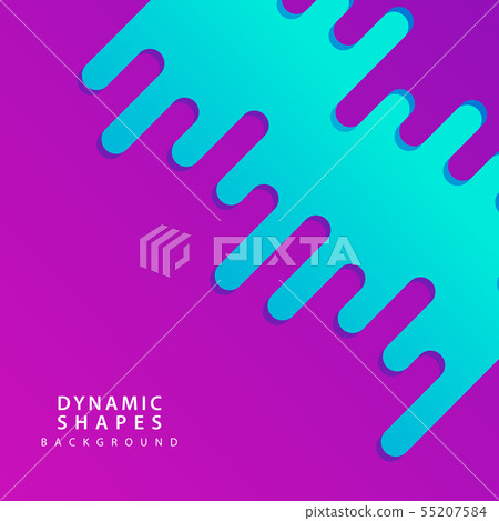 modern dynamic shapes style background.-插圖素材 [55207584] - PIXTA圖庫