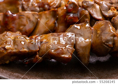 Yakitori (liver and sauce) up. 55208145