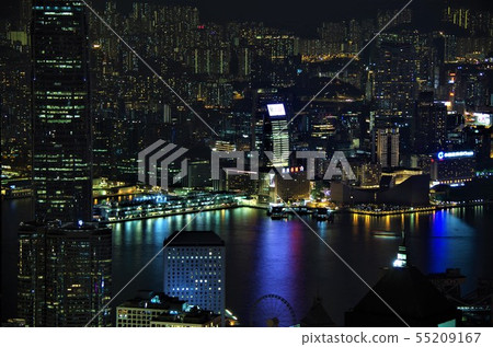 太平山頂的香港夜景[中國香港] 55209167