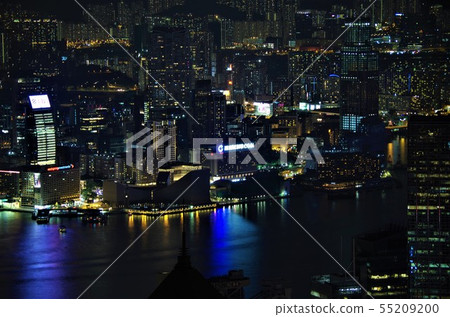 Hong Kong night view from Victoria Peak [Hong Kong, China] 55209200