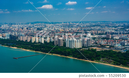 Singapore cityscape aerial view Singapore cityscape aerial view 55209530