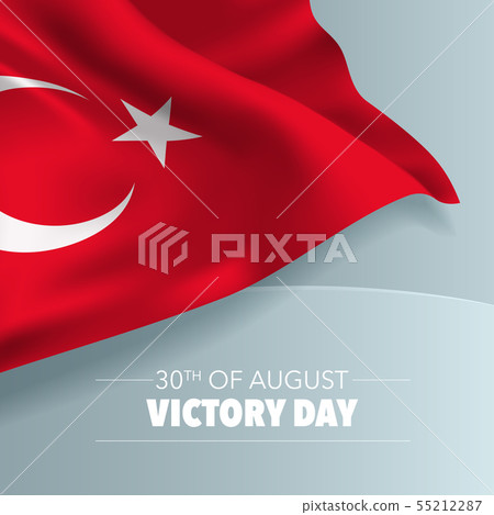 Turkey happy victory day greeting card, banner, 55212287