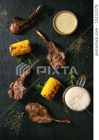 Grilled rack of lamb 55212379