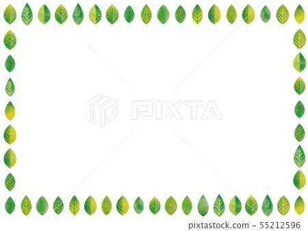 Scandinavian style leaf simple boxed green frame 55212596