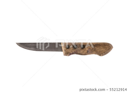 Old knife isolated on white background Old knife isolated on white background 55212914