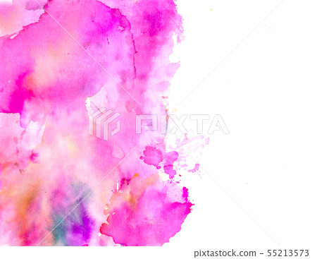 pink watercolor background, label 55213573