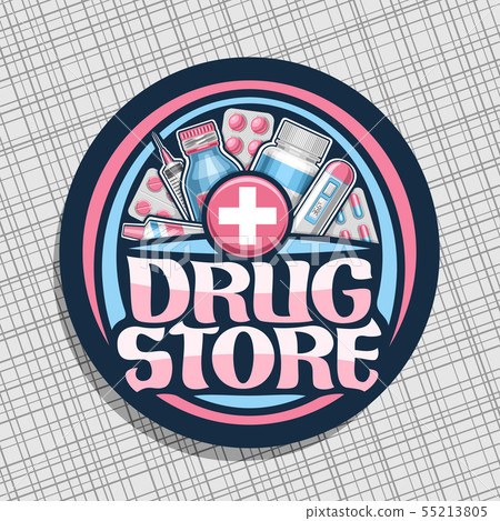 Vector Logo For Drug Store Stock Illustration 55213805 Pixta