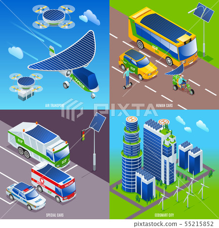 Eco smart city on isolated background 55215852