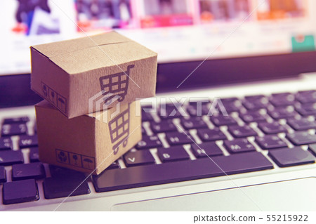Online shopping - Paper cartons or parcel with a 55215922
