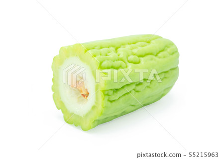 Slices of Bitter melon isolated on white Slices of Bitter melon isolated on white 55215963