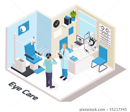 Isometric Ophthalmologists Office Composition 55217745