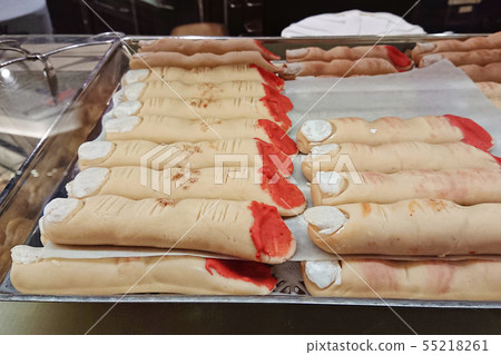 Homemade cookies in form of terrible human finger Homemade cookies in form of terrible human finger 55218261