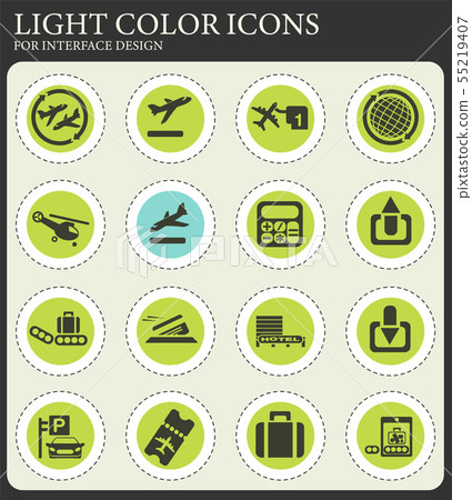 Airport icon set Airport icon set 55219407