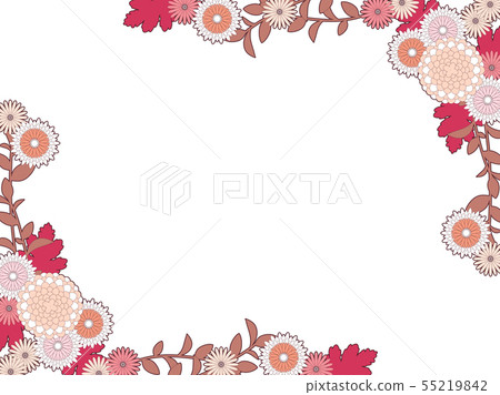 秋天菊花例證背景 秋天菊花例證背景 55219842