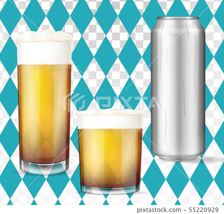 Modern Oktoberfest Concept. Beer set. Modern Oktoberfest Concept. Beer set. 55220929