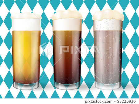 Modern Oktoberfest Concept. Beer glasses. Modern Oktoberfest Concept. Beer glasses. 55220930