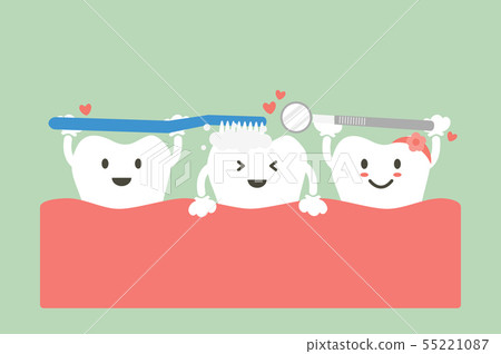 cute group friend of tooth are brushing teeth cute group friend of tooth are brushing teeth 55221087
