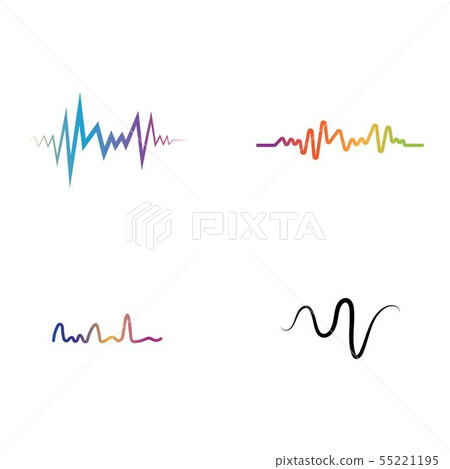 Sound waves vector illustration 55221195