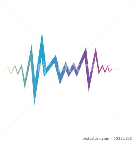Sound waves vector illustration 55221198