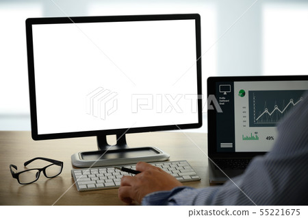 man of business man hand working on laptop 55221675