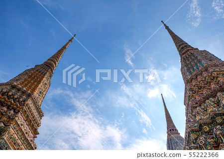 Phra Maha Chedi Four Kings on uprisen angle 55222366