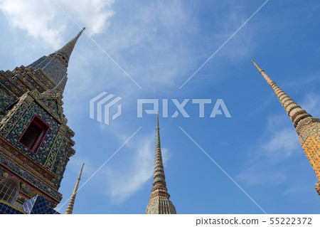 Phra Maha Chedi Four Kings on uprisen angle 55222372