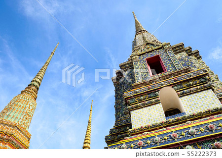 Phra Maha Chedi Four Kings on uprisen angle  55222373