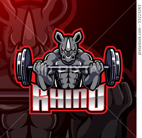 Rhino mascot gaming logo design Rhino mascot gaming logo design 55223263