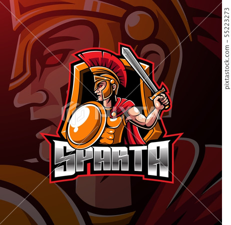 Spartan sport mascot logo design 55223273