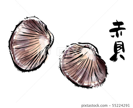 Brush painting seafood Brush painting seafood 55224291