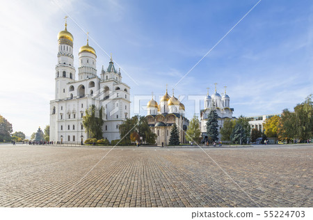 Inside of Moscow Kremlin, Russia (day). Panoramic Inside of Moscow Kremlin, Russia (day). Panoramic 55224703
