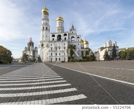 Inside of Moscow Kremlin, Russia (day). Panoramic Inside of Moscow Kremlin, Russia (day). Panoramic 55224706