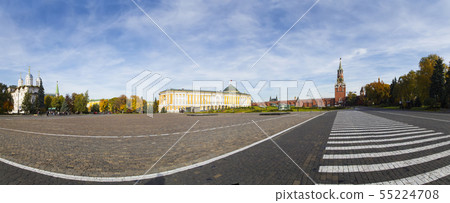 Inside of Moscow Kremlin, Russia (day). Panoramic Inside of Moscow Kremlin, Russia (day). Panoramic 55224708
