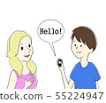 使用自動翻譯的男性和女性 55224947