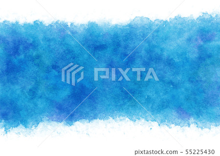 Water wave blue summer watercolor background 55225430