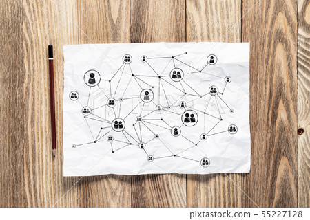 Human resource management pencil hand drawn 55227128